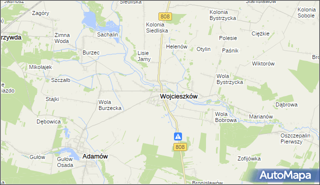 mapa Wojcieszków, Wojcieszków na mapie Targeo