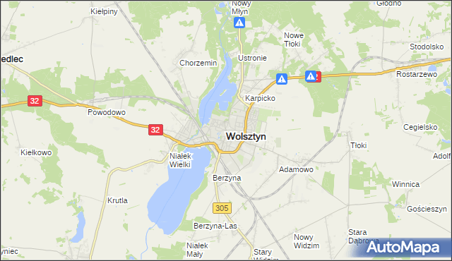 mapa Wolsztyn, Wolsztyn na mapie Targeo