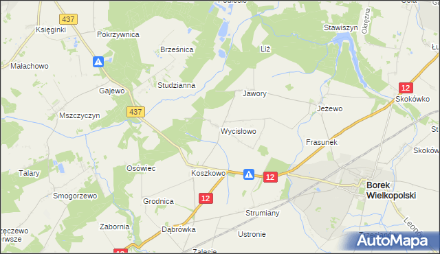 mapa Wycisłowo, Wycisłowo na mapie Targeo