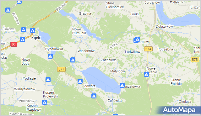 mapa Zaździerz, Zaździerz na mapie Targeo