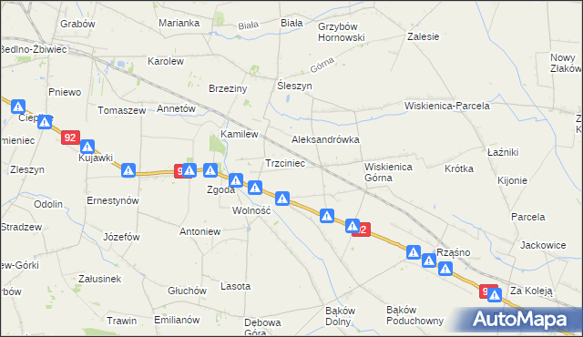 mapa Zosinów, Zosinów na mapie Targeo