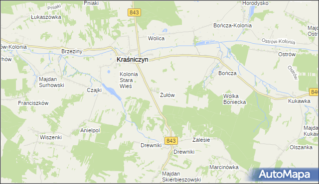 mapa Żułów, Żułów na mapie Targeo