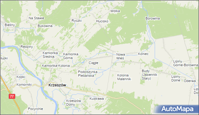 mapa Krzeszów Górny, Krzeszów Górny na mapie Targeo