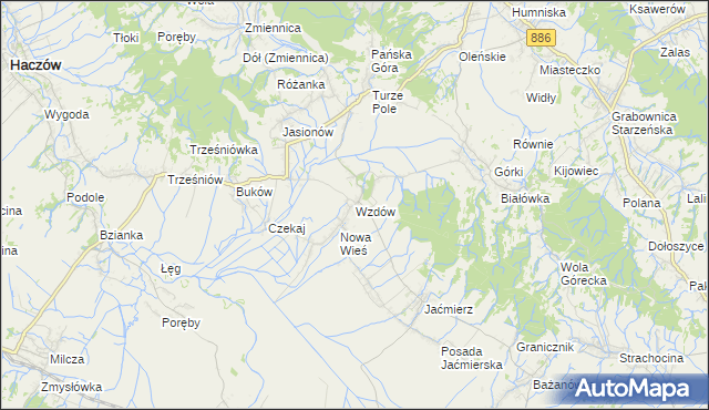 mapa Wzdów, Wzdów na mapie Targeo