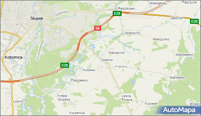 mapa Głobino, Głobino na mapie Targeo