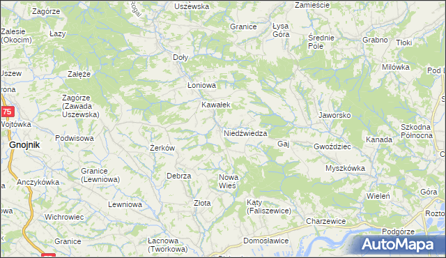 mapa Niedźwiedza, Niedźwiedza na mapie Targeo