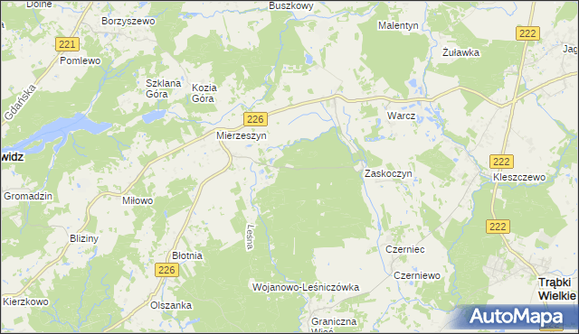 mapa Zaskoczyn Osada, Zaskoczyn Osada na mapie Targeo