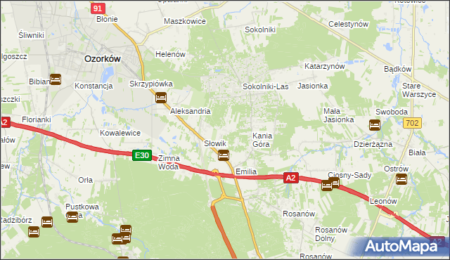 mapa Adolfów gmina Zgierz, Adolfów gmina Zgierz na mapie Targeo