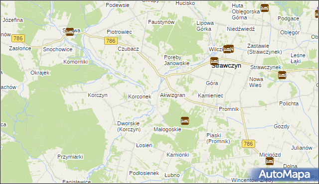 mapa Akwizgran, Akwizgran na mapie Targeo