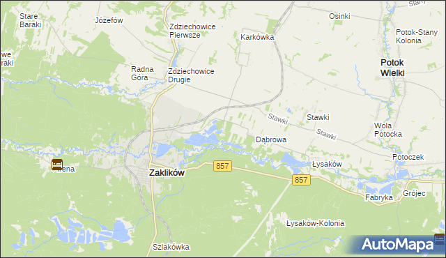 mapa Antoniówka gmina Zaklików, Antoniówka gmina Zaklików na mapie Targeo