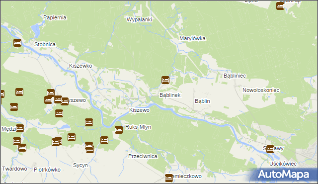 mapa Bąblinek, Bąblinek na mapie Targeo