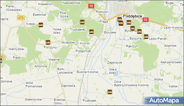 mapa Bałdrzychów, Bałdrzychów na mapie Targeo