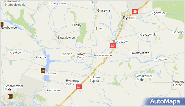mapa Baldwinowice gmina Namysłów, Baldwinowice gmina Namysłów na mapie Targeo