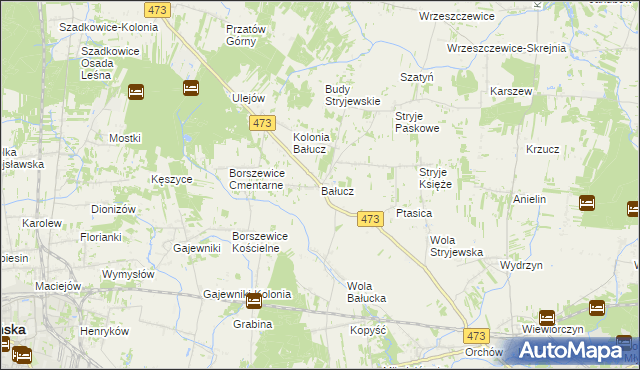 mapa Bałucz, Bałucz na mapie Targeo