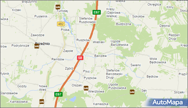 mapa Barczew, Barczew na mapie Targeo