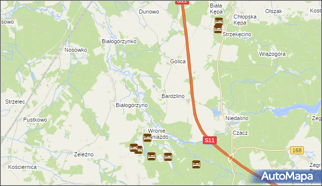 mapa Bardzlino, Bardzlino na mapie Targeo