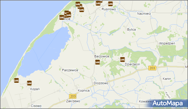 mapa Barzowice, Barzowice na mapie Targeo