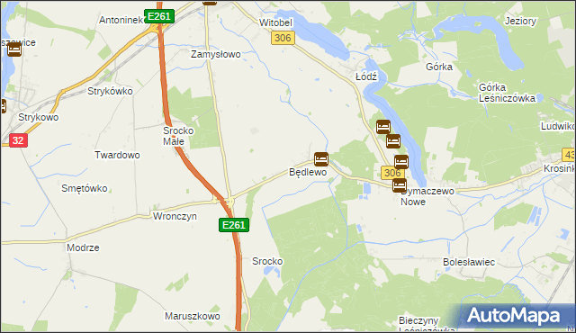 mapa Będlewo, Będlewo na mapie Targeo