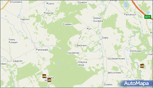 mapa Bednarki, Bednarki na mapie Targeo