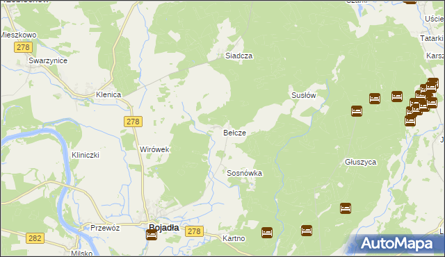 mapa Bełcze, Bełcze na mapie Targeo