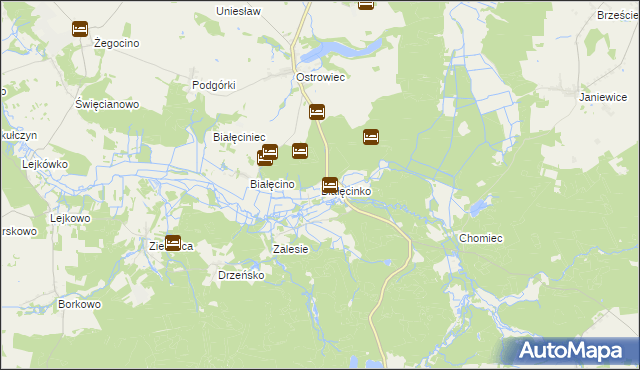 mapa Białęcinko, Białęcinko na mapie Targeo