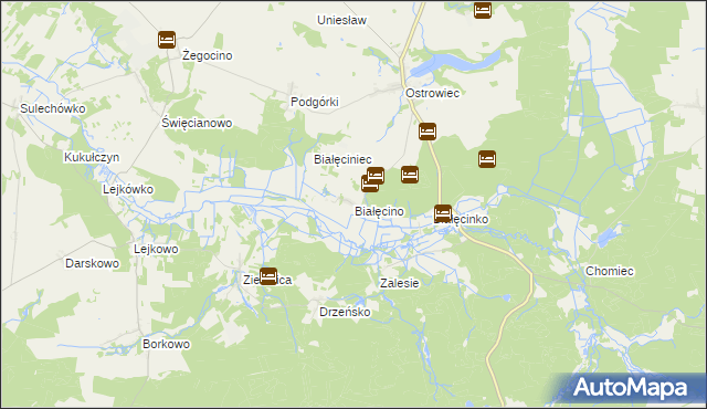 mapa Białęcino, Białęcino na mapie Targeo