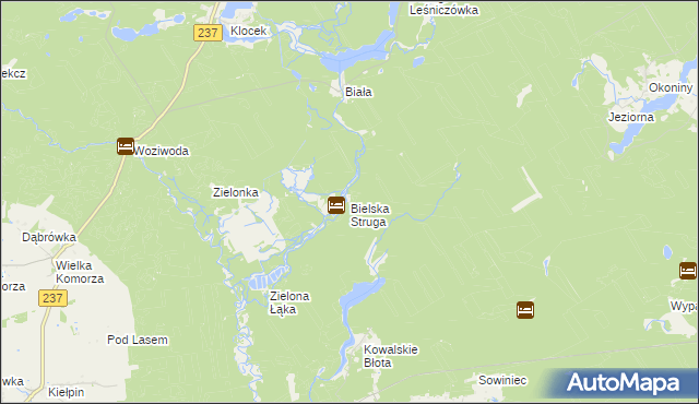 mapa Bielska Struga, Bielska Struga na mapie Targeo