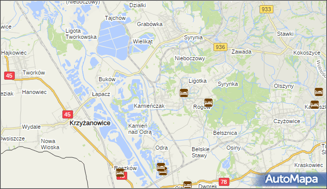 mapa Bluszczów, Bluszczów na mapie Targeo