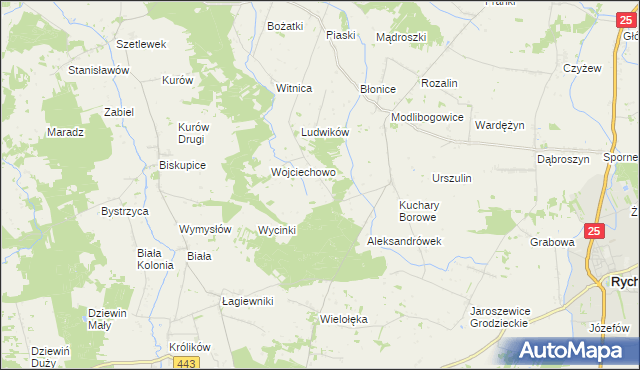 mapa Bobrowo gmina Rzgów, Bobrowo gmina Rzgów na mapie Targeo