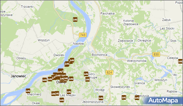 mapa Bochotnica, Bochotnica na mapie Targeo