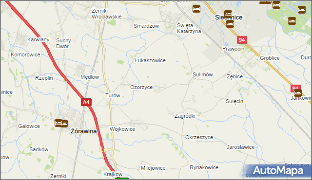 mapa Bogusławice gmina Siechnice, Bogusławice gmina Siechnice na mapie Targeo