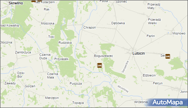 mapa Boguszewiec, Boguszewiec na mapie Targeo