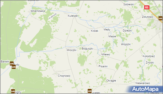 mapa Boguszki gmina Trzcianne, Boguszki gmina Trzcianne na mapie Targeo