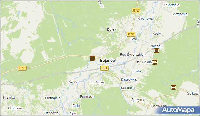 mapa Bojanów powiat stalowowolski, Bojanów powiat stalowowolski na mapie Targeo