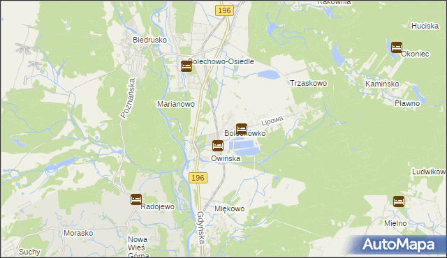 mapa Bolechówko, Bolechówko na mapie Targeo