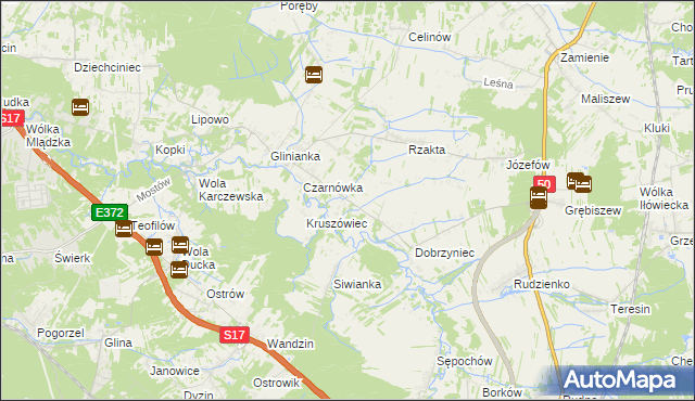 mapa Bolesławów gmina Wiązowna, Bolesławów gmina Wiązowna na mapie Targeo