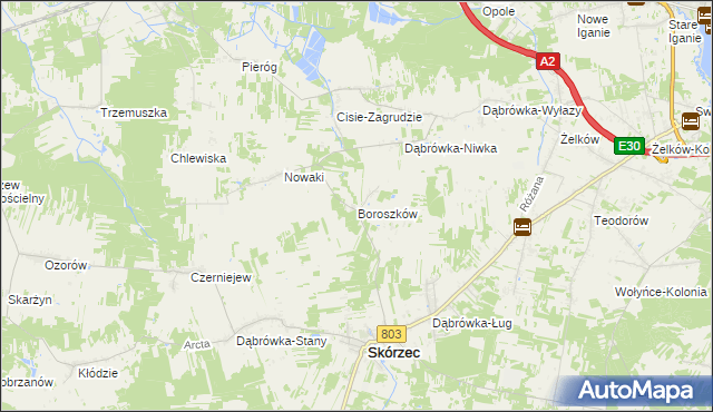 mapa Boroszków, Boroszków na mapie Targeo