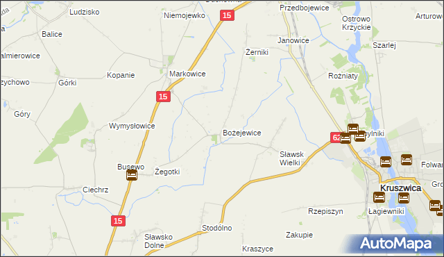 mapa Bożejewice gmina Strzelno, Bożejewice gmina Strzelno na mapie Targeo