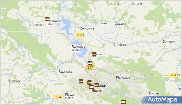 mapa Brunów gmina Lwówek Śląski, Brunów gmina Lwówek Śląski na mapie Targeo