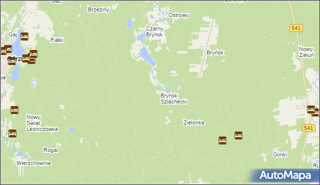 mapa Bryńsk Szlachecki, Bryńsk Szlachecki na mapie Targeo