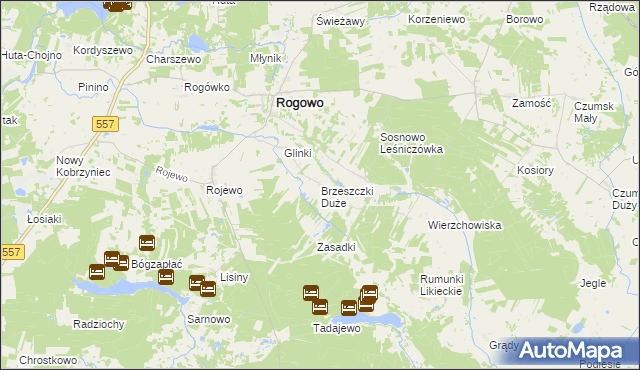 mapa Brzeszczki Duże, Brzeszczki Duże na mapie Targeo