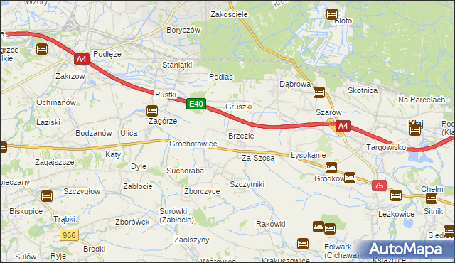 mapa Brzezie gmina Kłaj, Brzezie gmina Kłaj na mapie Targeo