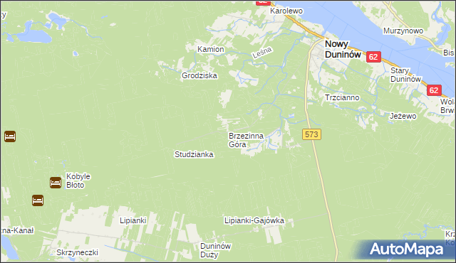 mapa Brzezinna Góra, Brzezinna Góra na mapie Targeo