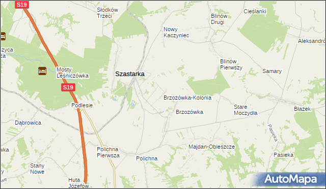 mapa Brzozówka-Kolonia, Brzozówka-Kolonia na mapie Targeo