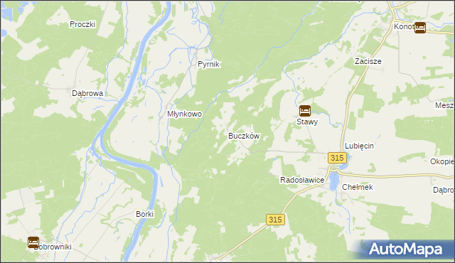 mapa Buczków gmina Nowa Sól, Buczków gmina Nowa Sól na mapie Targeo