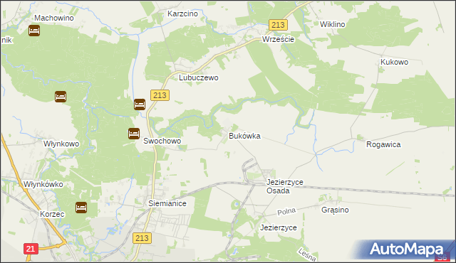 mapa Bukówka gmina Słupsk, Bukówka gmina Słupsk na mapie Targeo