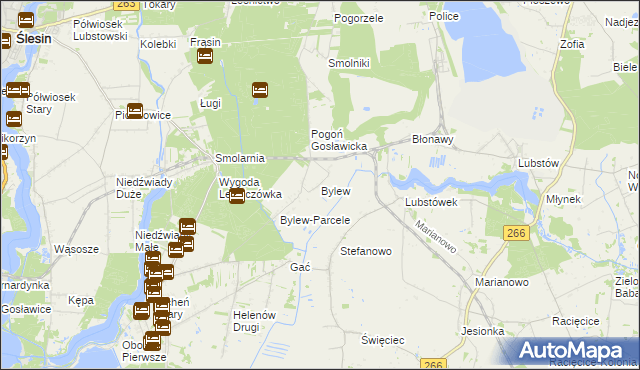 mapa Bylew, Bylew na mapie Targeo