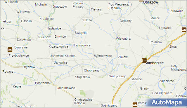 mapa Bystrojowice, Bystrojowice na mapie Targeo