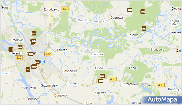 mapa Bystrzek, Bystrzek na mapie Targeo