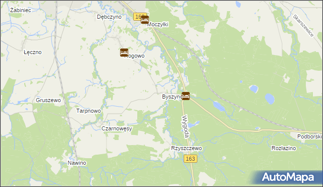 mapa Byszyno, Byszyno na mapie Targeo